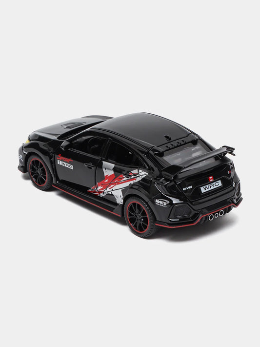 Licensed Honda Civic Type R FK8 Die-Cast Model – 1:32 Scale Midnight Edition (White/Graphic Livery)