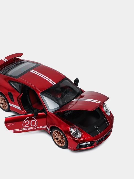 Porsche 911 Turbo S – Red 20th Anniversary Die-Cast Model 1:64 Scale