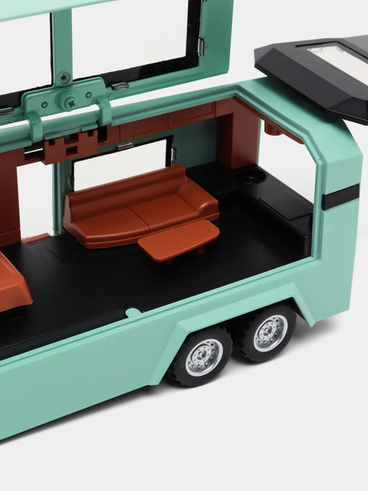 Tesla Cybertruck Die-Cast Model with Cyberquad – Mint Green 1:32 Scale