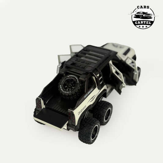 Land Rover Defender 6x6 Diecast Model 1:24 Scale – Premium Collectible with Openable Doors & Lighting