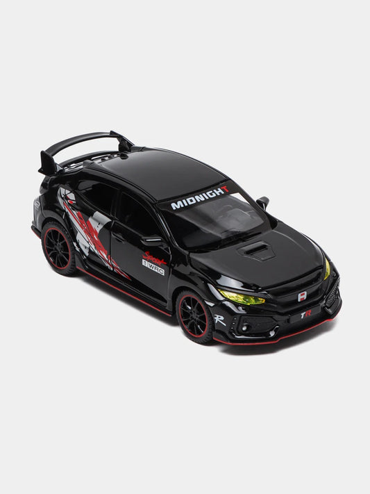 Licensed Honda Civic Type R FK8 Die-Cast Model – 1:32 Scale Midnight Edition (White/Graphic Livery)