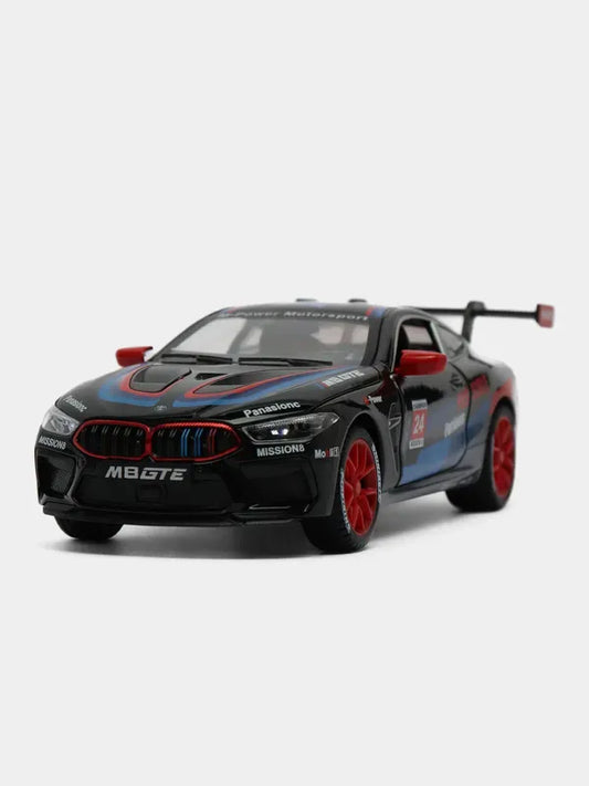BMW M8 GTE Racing Diecast Car – 1:32 Scale (Black/Red)
